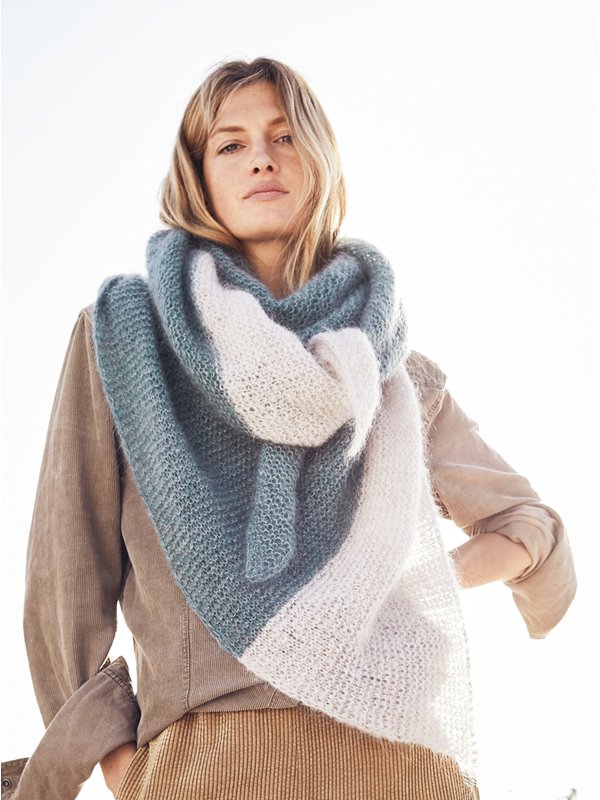 Lana Grossa TREKANTSSJAL Brigitte No. 3 - Stickmönster (DK)