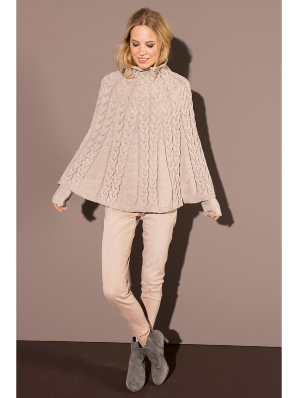 Lana Grossa PONCHO & PULSVÄRMARE Cool Wool Big - Stickmönster (DK)