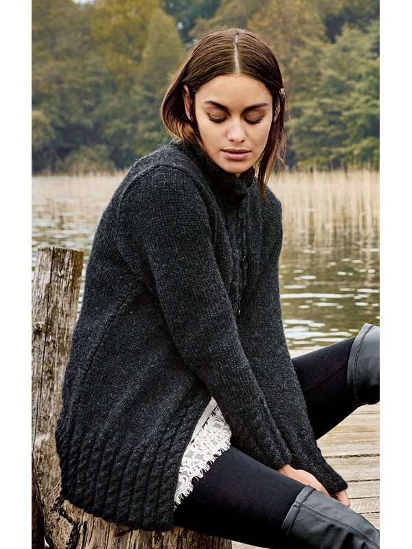 Lana Grossa CARDIGAN Alta Moda Alpaca - Stickmönster (DK)