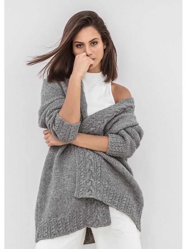 Lana Grossa CARDIGAN Alta Moda Alpaca - Stickmönster (SE)