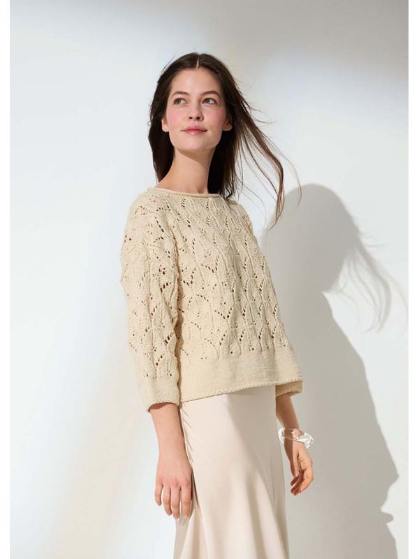Lana Grossa PULLOVER Cotton Wool - Stickmönster (NO)