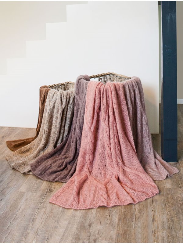 Lana Grossa PLAID IM ZOPF-RAUTENMUSTER Silkhair - German Edition