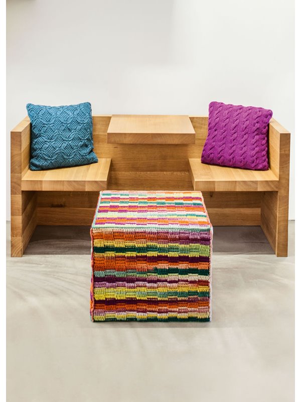 Lana Grossa KISSENHÜLLE IM ZOPFMUSTER Alta Moda Alpaca - German Edition