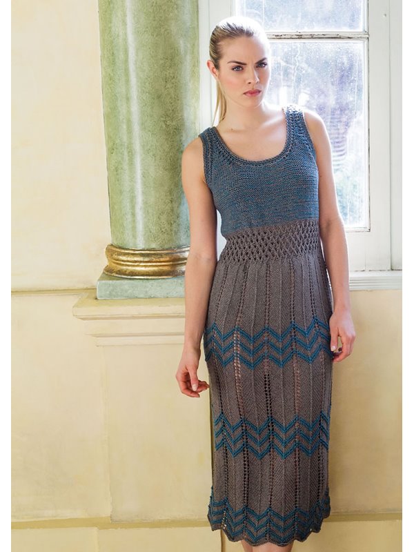 Lana Grossa KLEID MIT ZACKEN- UND GITTERLOCHMUSTER Linarte - German Edition