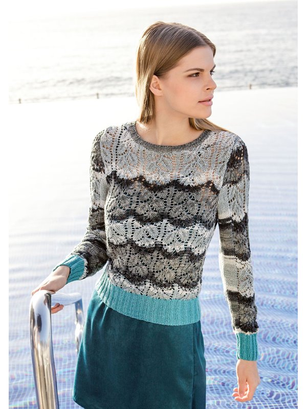 Lana Grossa PULLI IM BLATTAJOURMUSTER Linarte/Linarte Color - German Edition