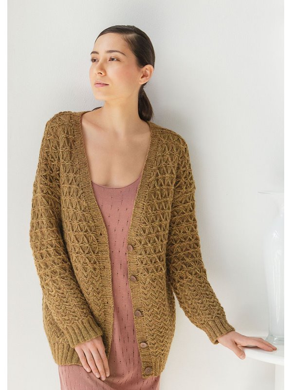 Lana Grossa JACKE IN VERKREUZTEN HEBEMASCHENMUSTERN Alta Moda Alpaca - German Edition