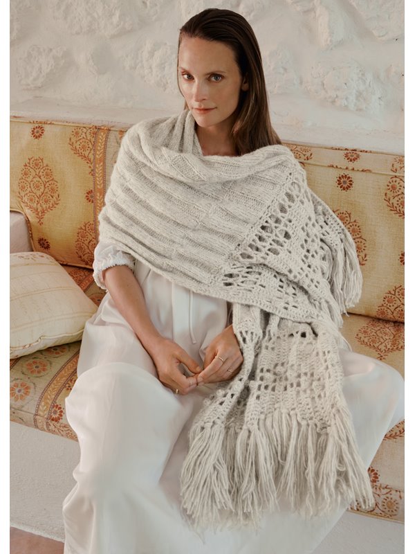 Lana Grossa STOLA Natural Alpaca Pelo - Stickmönster (SE)