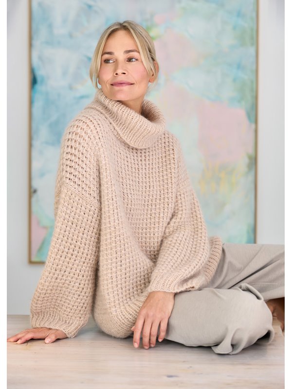 Lana Grossa PULLOVER MED RULLKRAGE Nebbia & Silkhair