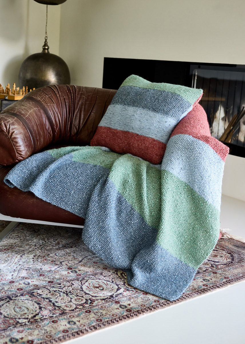 FILT I MOSS-STICKNING Lucciola från Lana Grossa