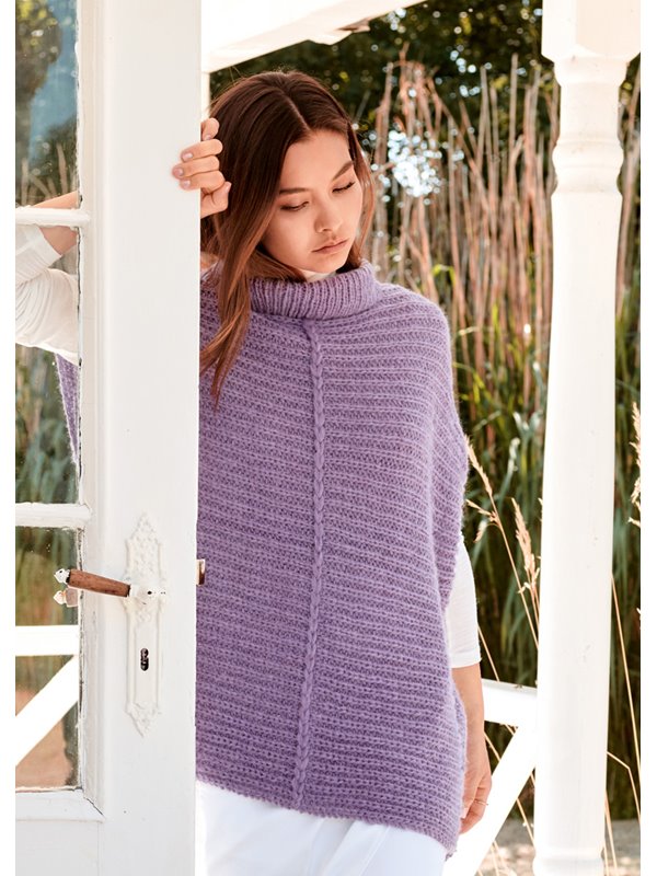 Lana Grossa SLIPOVER I HALVPATENTMÖNSTER Brigitte No. 2 - Stickmönster (SE)