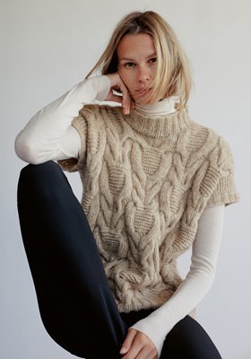 Lana Grossa SLIPOVER Natural Alpaca Pelo