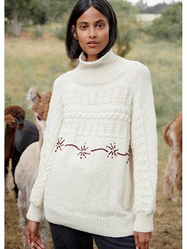 Lana Grossa PULLOVER Landlust Alpaka Merino 100 - Stickmönster (SE)