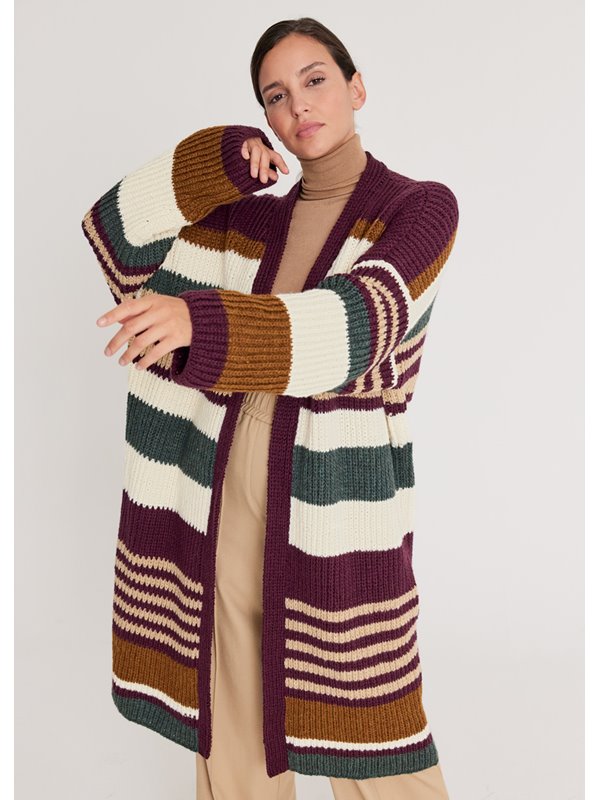 Lana Grossa LÅNG CARDIGAN Cool Merino - Stickmönster (SE)