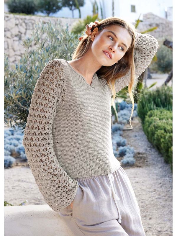 Lana Grossa PULLOVER Cotton Silk - Stickmönster (NO)