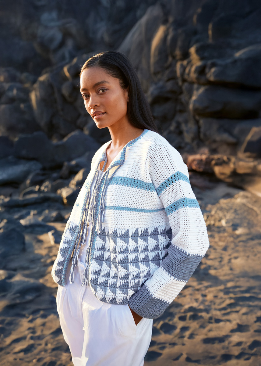 VIRKAD JACKA Tessera från Lana Grossa