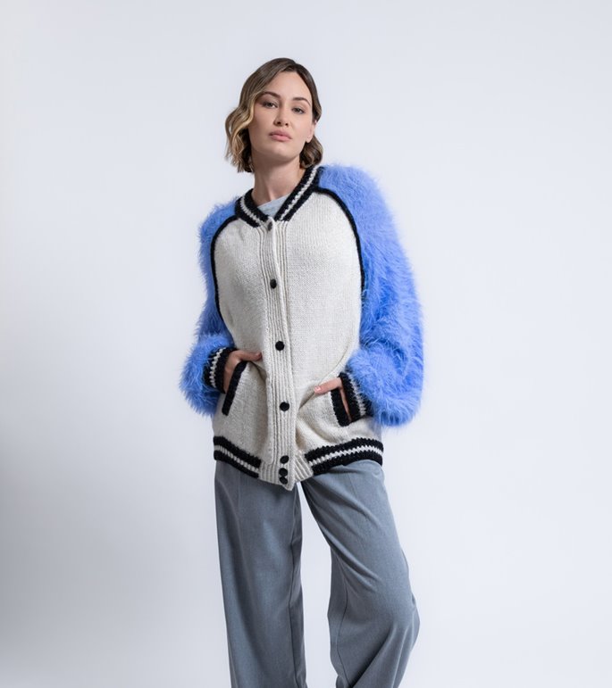 Lana Grossa COLLEGEJACKA Natural Lama Chunky, Brillino & Basta