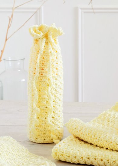 Lana Grossa FLASKÖVERDRAG Cool Wool Baby - Virkmönster (DK)