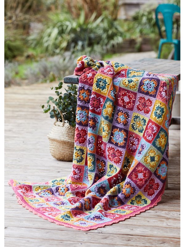 Lana Grossa GRANNY-PLAID Landlust Sommerseide - Stickbeskrivning (SE)