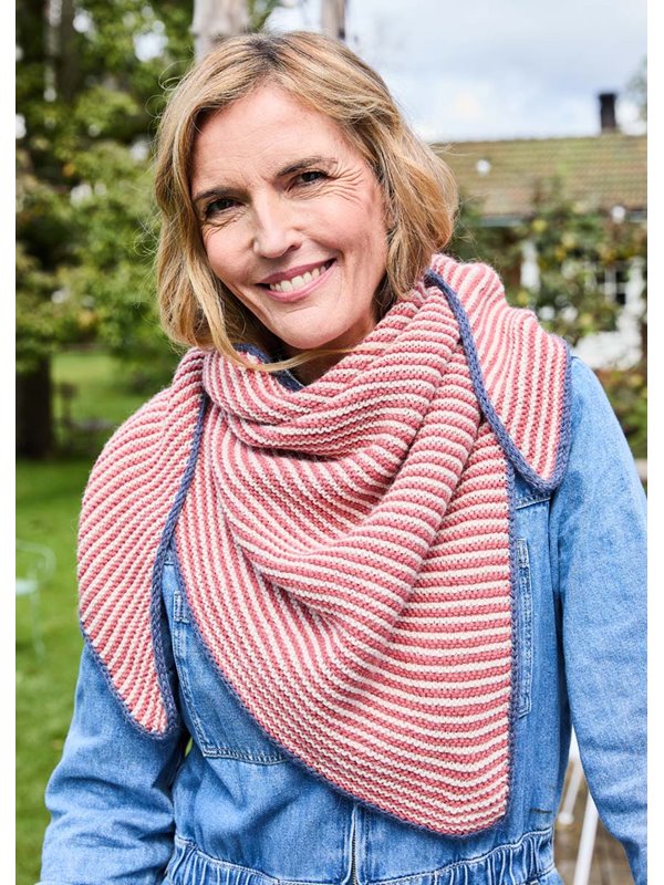 Lana Grossa TREKANTSSJAL Landlust Alpaka Merino 160 - Stickmönster (NO)