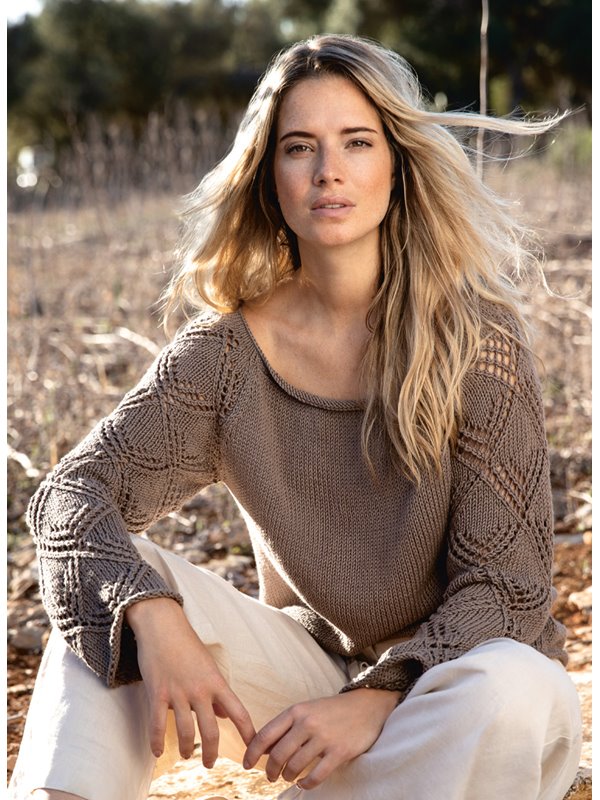 Lana Grossa RAGLANPULLOVER Organico - Stickbeskrivning (SE)