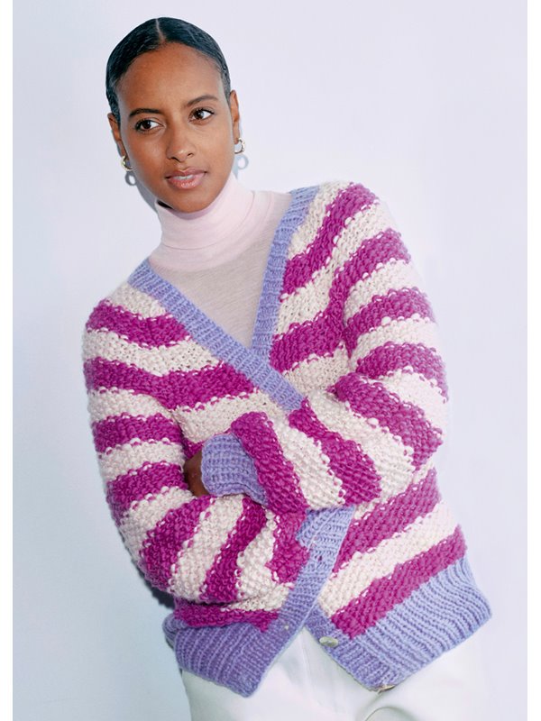 Lana Grossa CARDIGAN Lala Berlin Flamy & Lala Berlin Lovely Cotton - Stickmönster (SE)