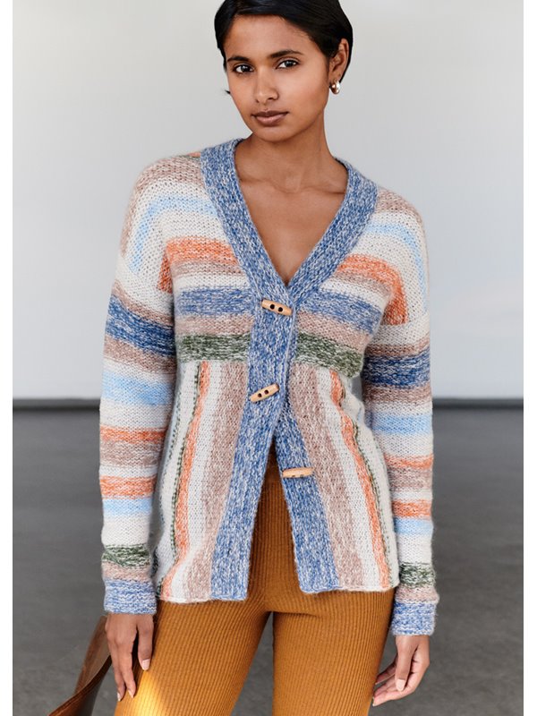 Lana Grossa CARDIGAN Setasuri & Ecopuno - Stickmönster (SE)