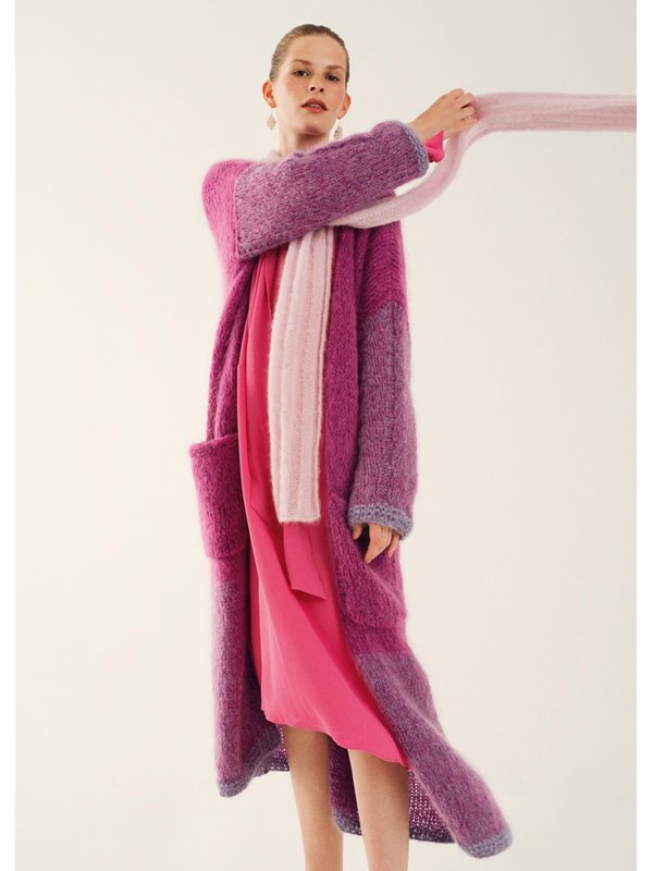 Lana Grossa LÅNG JACKA Brigitte No. 3 - Stickmönster (DK)