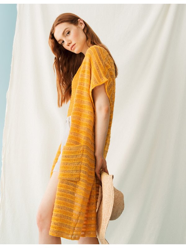 Lana Grossa VÄST Solo Lino/Ecopuno - Virkbeskrivning (SE)