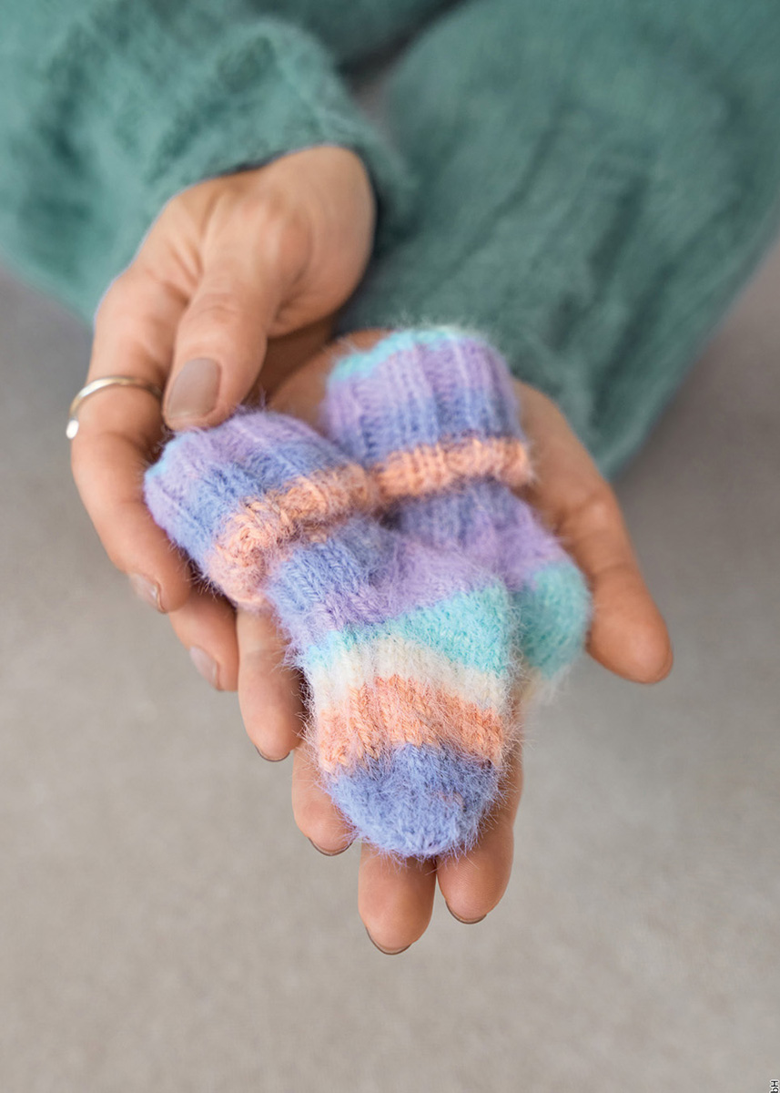 BABYSOCKOR Cosy Socks Multi Stripes från Lana Grossa