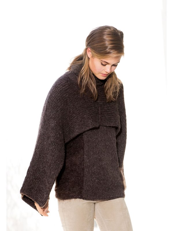 Lana Grossa PONCHO Alta Moda Alpaca - Stickbeskrivning (SE)