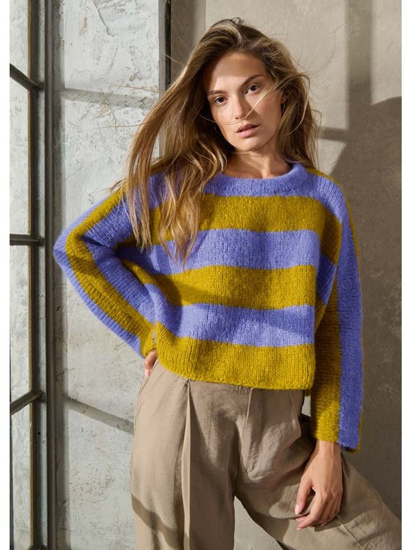 Lana Grossa KORT PULLOVER Alpaca Air - Stickmönster (SE)