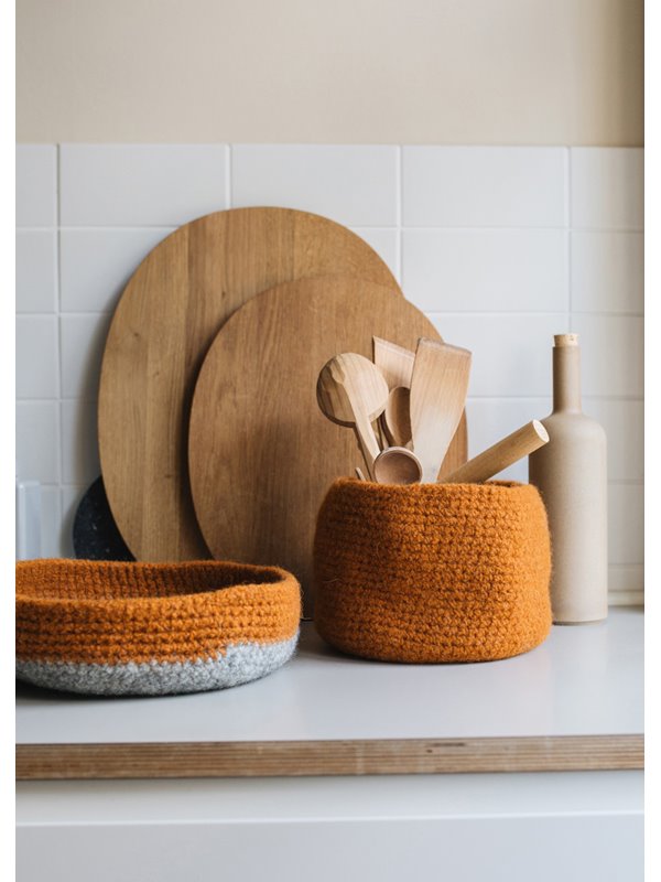 Lana Grossa 2-FÄRGAD FILTAD KORG Feltro - Virkmönster (SE)