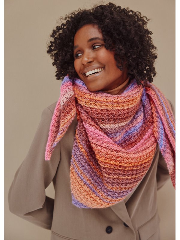 Lana Grossa TREKANTSSJAL Gomitolo Arte - Stickmönster (SE)