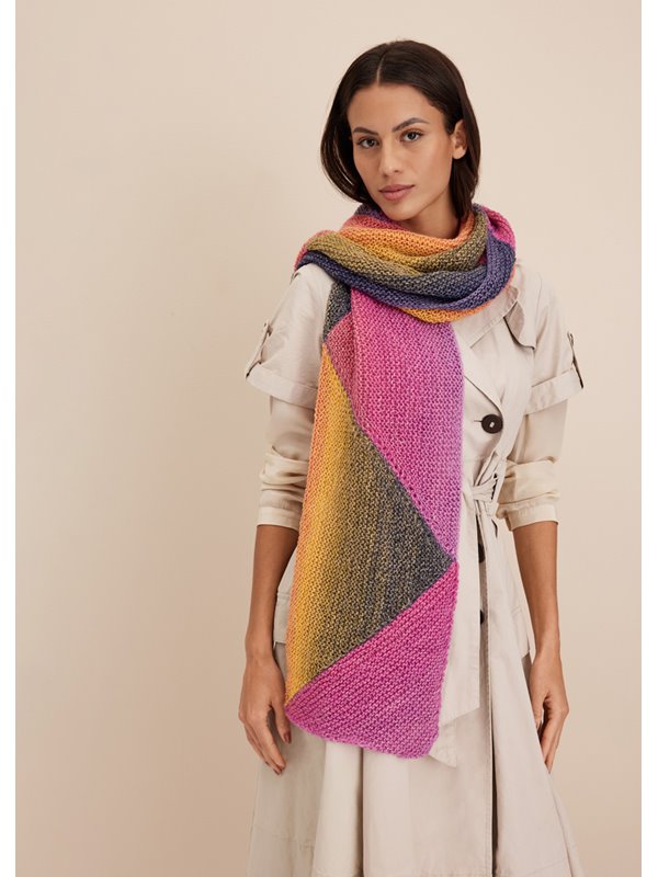 Lana Grossa TREKANTSSJAL Gomitolo Versione - Stickmönster (SE)