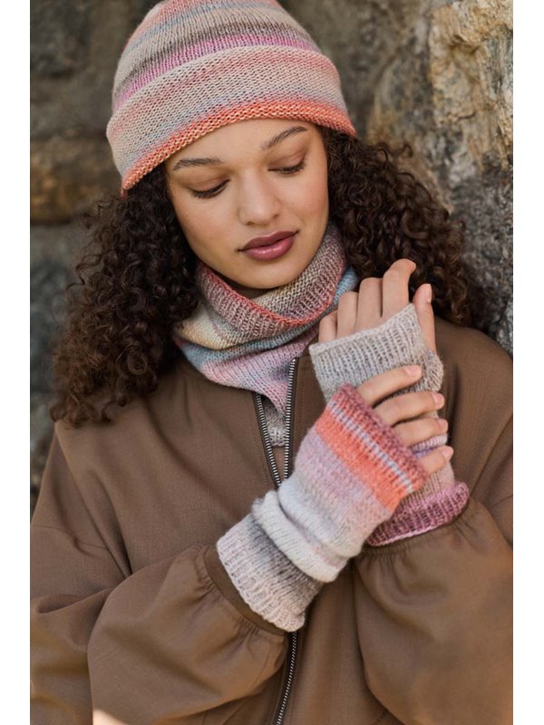 Lana Grossa 1-NYSTAN SET: LOOP, PULSVÄRMARE OCH MÖSSA Gomitolo Intenso