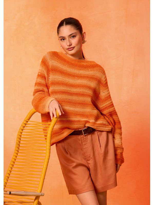 Lana Grossa VIRKAD PULLOVER TOP-DOWN Gomitolo Tono