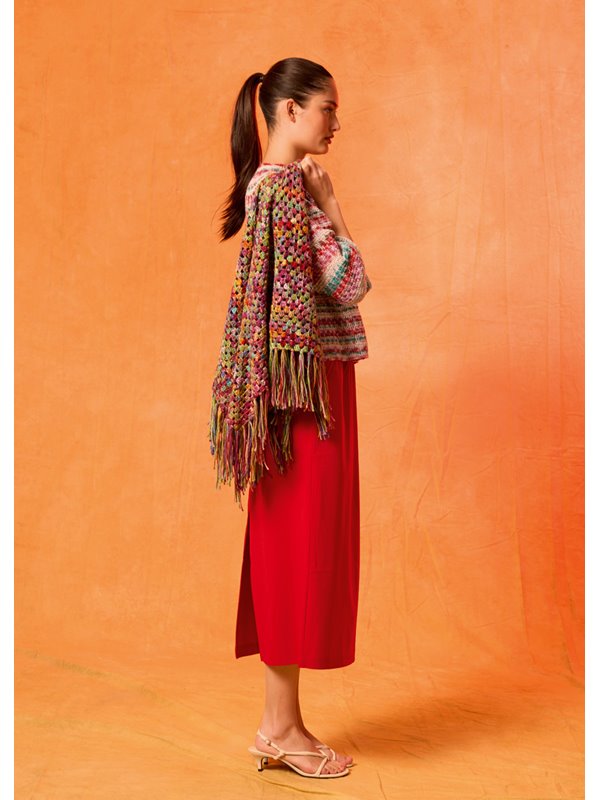 Lana Grossa VIRKAD TREKANTSSJAL Cotonella