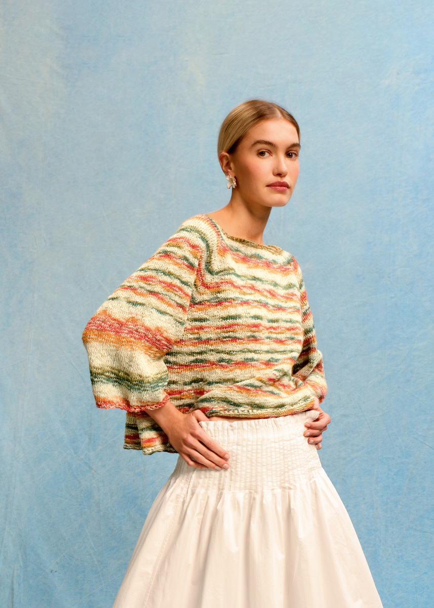 TOP-DOWN-RAGLAN-PULLOVER Gomitolo California från Lana Grossa