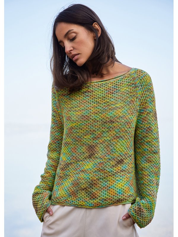 Lana Grossa PULLOVER Pima Fine Hand-dyed - Stickmönster (SE)