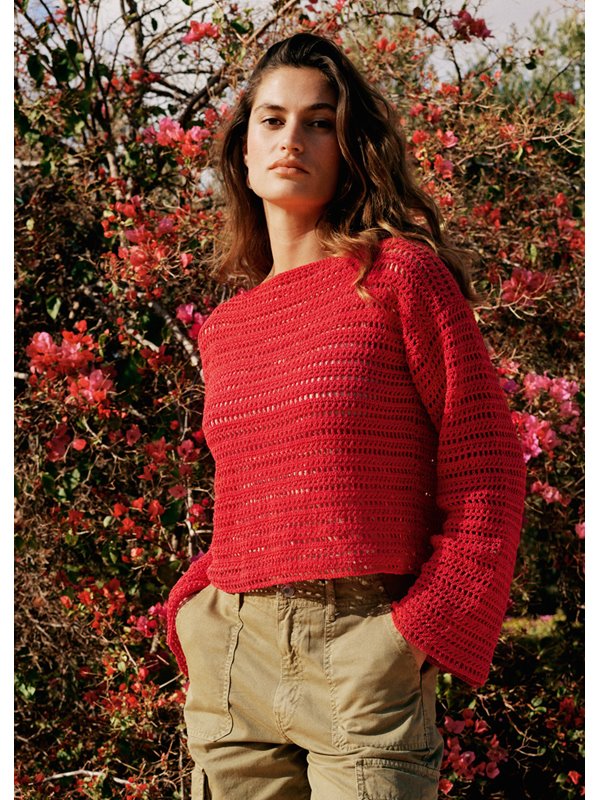 Lana Grossa VIRKAD PULLOVER Capri - Virkmönster (SE)