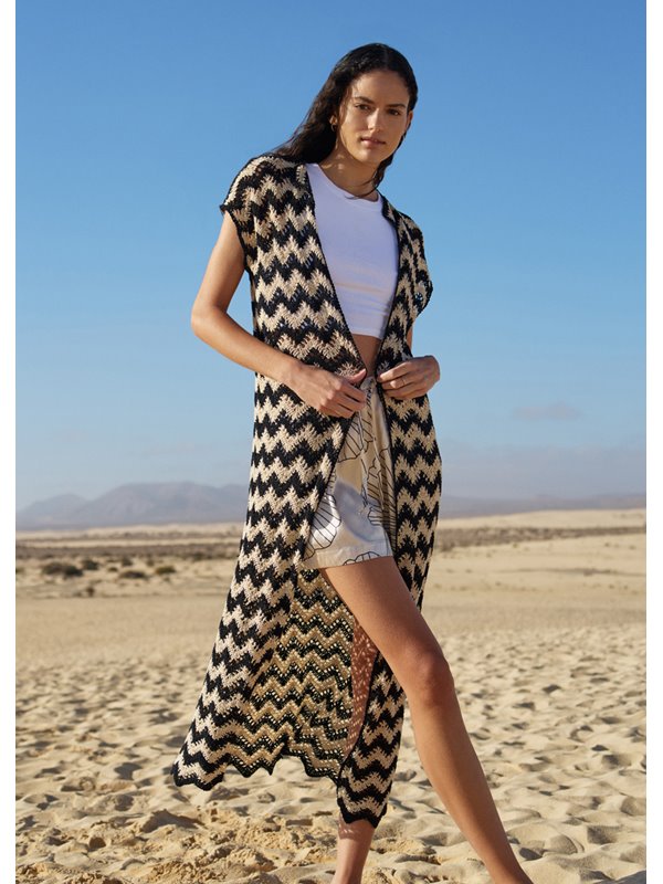 Lana Grossa VIRKAD VÄST Nastrino - Virkmönster (DK)