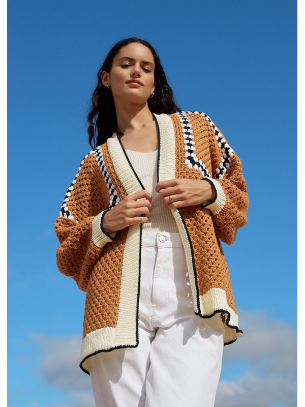 Lana Grossa VIRKAD CARDIGAN Soft Cotton - Virkmönster (DK)