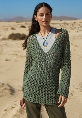 Lana Grossa VIRKAD PULLOVER Promessa - Virkmönster (SE)