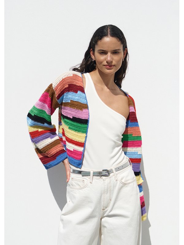 Lana Grossa VIRKAD CARDIGAN Cotone & Elastico - Virkmönster (DK)