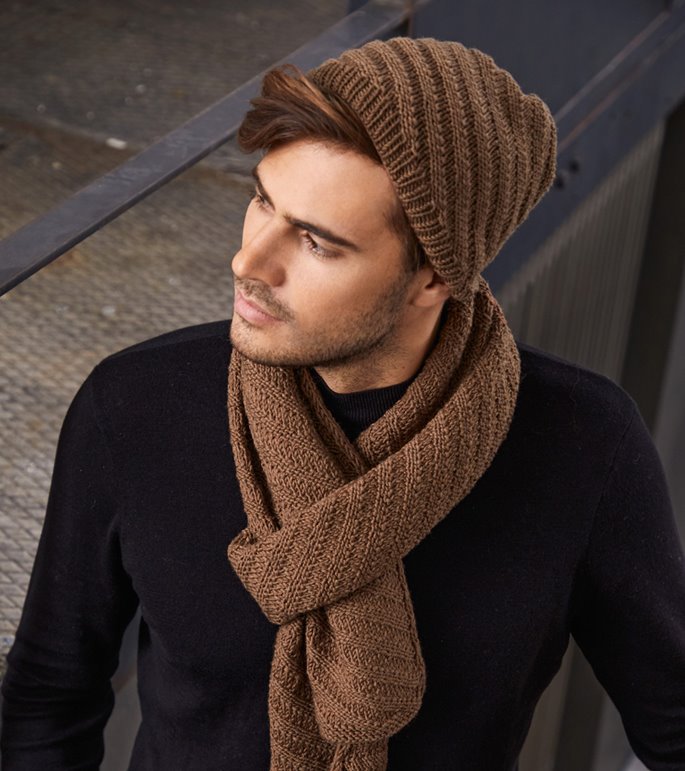 Lana Grossa SJAL (MAN) Cool Wool Big - Stickmönster (SE)