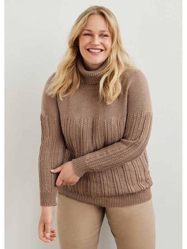 Lana Grossa PULLOVER (DAM) Cool Wool Big - Stickmönster (DK)