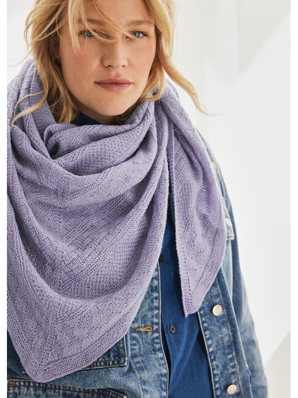 Lana Grossa TREKANTSSJAL Cool Wool Lace - Stickmönster (DK)