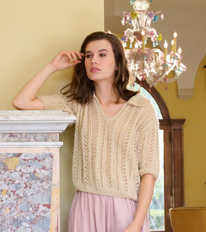 Lana Grossa POLOSHIRT Setasuri Pearls