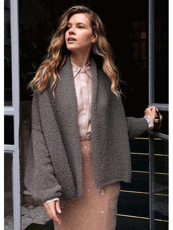 Lana Grossa CARDIGAN MED SJALKRAGE TOP-DOWN Orsettini