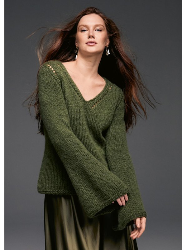 Lana Grossa V-PULLOVER Chapeau